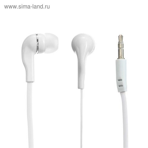 Наушники SmartBuy A4 SBE-012K, вакуумные, 95 дБ, 16 Ом, 3.5 мм, 1 м, белые 5203129 - фото 16782030