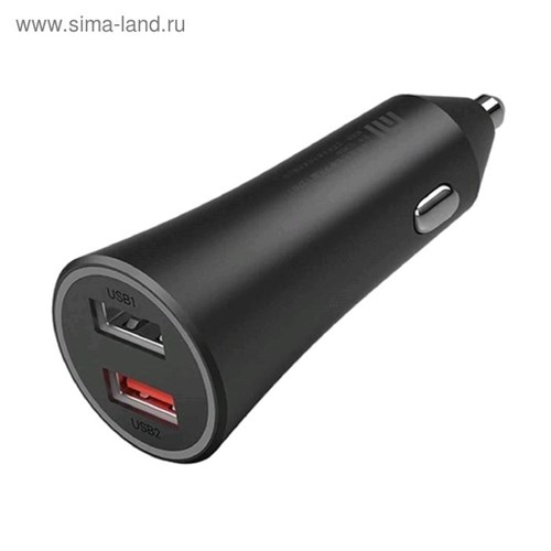 Автомобильное зарядное устройство Xiaomi Mi 37W Dual-Port Car Charger, 2 USB, 3А, черное 5222561 - фото 16782133