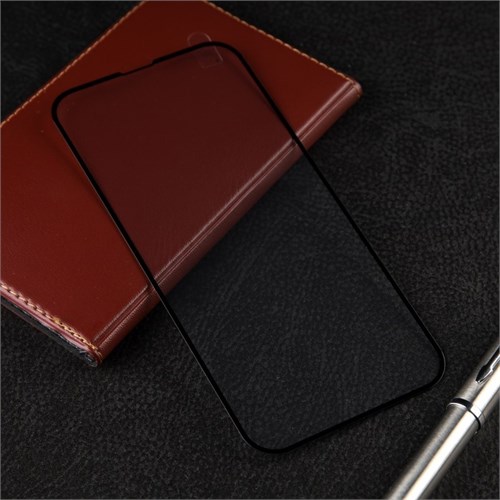 Защитное стекло mObility, для iPhone 14 Plus, полный клей, черное 9539868 - фото 16789346