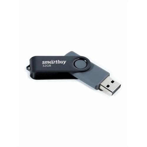 Флешка Smartbuy Twist, 32 Гб, USB 2.0, чт до 25 Мб/с, зап до 15 Мб/с, черная 9864181 - фото 16790827