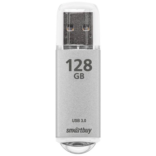 Флешка Smartbuy V-Cut, 128 Гб, USB 3.0, чт до 75 Мб/с, зап до 25 Мб/с, серая 9864197 - фото 16790837