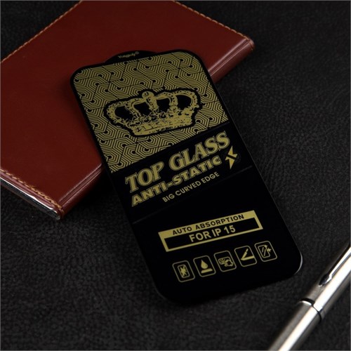 Защитное стекло Eltronic, для iPhone 15, противоударное, черное 10123601 - фото 16791997