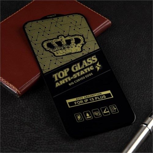 Защитное стекло Eltronic, для iPhone 15+, противоударное, черное 10123604 - фото 16792001