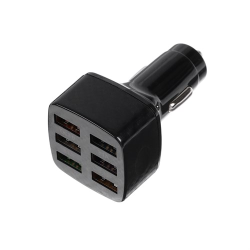 Зарядное устройство, 6 USB 3,1 А, черный, с подсветкой 10150875 - фото 16794458