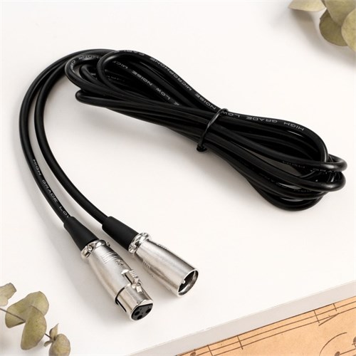 Кабель микрофонный Music Life 2.5 м, XLR-XLR, двухжильный 10125607 - фото 16797286