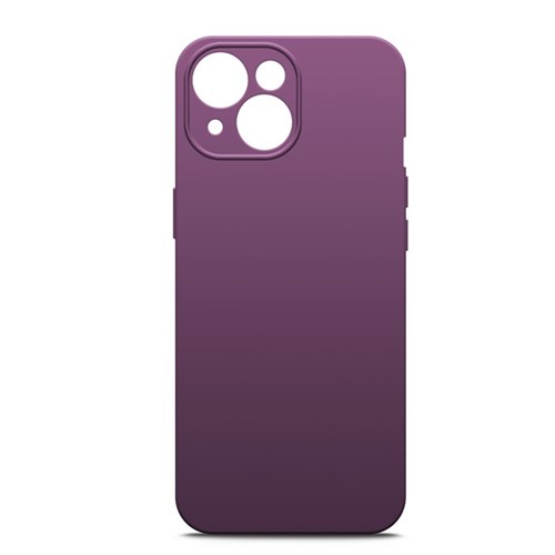 Чехол BoraSCO для iPhone 15 Plus, Soft Touch, силикон, микрофибра, фиолетовый 10404413 - фото 16798464