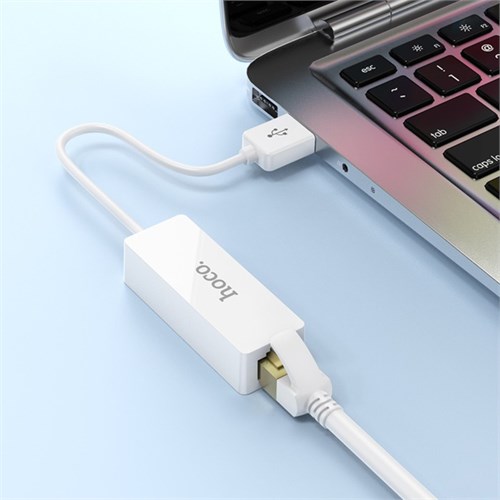 Адаптер Hoco UA22, USB-A - ethernet (100 Mб), 15 см, белый 9881640 - фото 16800440