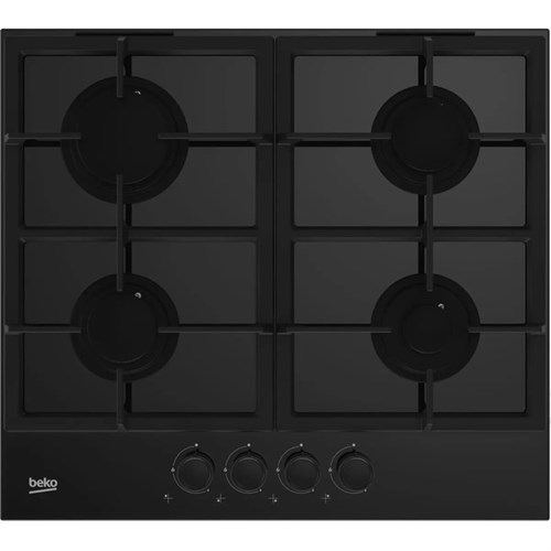 Варочная поверхность  Beko HILG 642C5 SB, газовая, 4 конфорки, чёрная 10680105 - фото 16803512