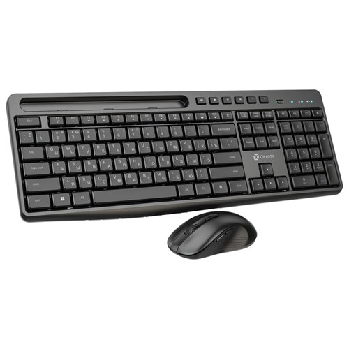 Комплект клавиатура и мышь Оклик S275W, беспровод, мембранная, 1600 dpi, USB, черный 10789102 - фото 16805341