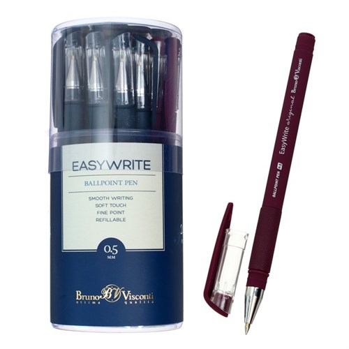 Ручка шариковая EasyWrite Original, узел 0.5 мм, синие чернила, матовый корпус Silk Touch, МИКС 1113843 - фото 16855191