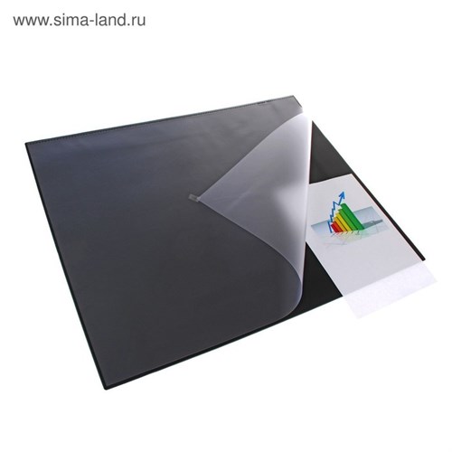 Накладка на стол Durable, 650 × 520 мм, нескользящая основа, верхний прозрачный лист, чёрная 1344442 - фото 16856847