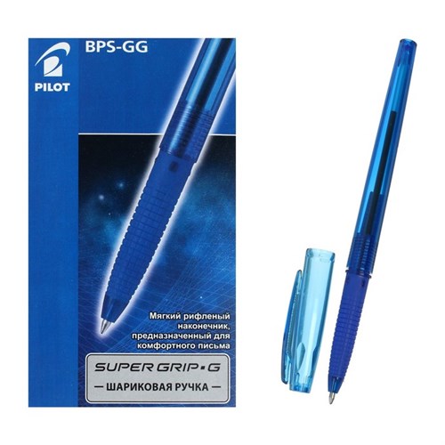 Ручка шариковая Pilot Super Grip G, узел 0.7мм, резиновый упор, стержень синий, BPS-GG-F (L) 2143534 - фото 16859997