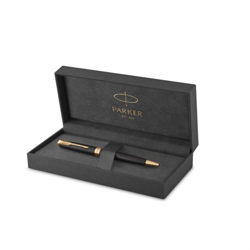 Ручка шариковая Parker Sonnet Core Matte Black GT M, корпус чёрный матовый/ золото, синие чернила (1931519) 2755145 - фото 16862768