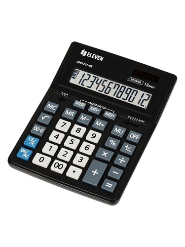 Калькулятор настольный Eleven Business Line "CDB1201-BK", 12-разрядный, 155 х 205 х 28 мм, двойное питание, чёрный 3665868 - фото 16867140