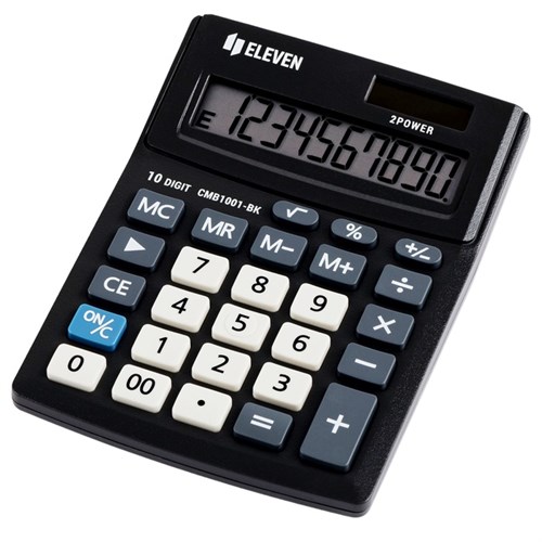 Калькулятор настольный Eleven Business Line "CMB1001-BK", 10-разрядный, 103 х 138 х 24 мм, двойное питание, чёрный 3779920 - фото 16867835