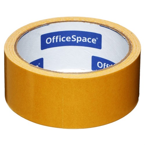 Клейкая лента двусторонняя 38 мм х 10м OfficeSpace, полипропилен 4345642 - фото 16871780
