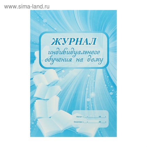 Журнал индивидуального обучения на дому А4, 24 листа, обложка мелованный картон 215 г/м², блок писчая бумага 60 г/м² 4871934 - фото 16876249