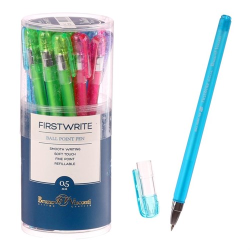 Ручка шариковая Firstwrite Creative, узел 0.5 мм, синие чернила, матовый корпус Silk Touch, МИКС 4939478 - фото 16876715