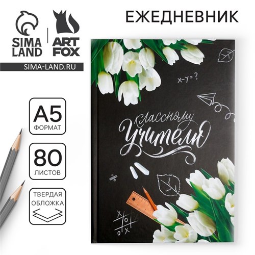 Ежедневник «Классному Учителю», твердая обложка, формат А5, 80 листов 4754464 - фото 16877352