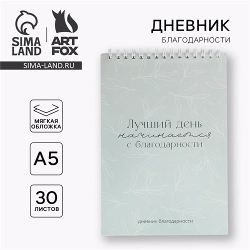 Дневник благодарности «Лучший день», формат А5, 30 листов 9533495 - фото 16907691