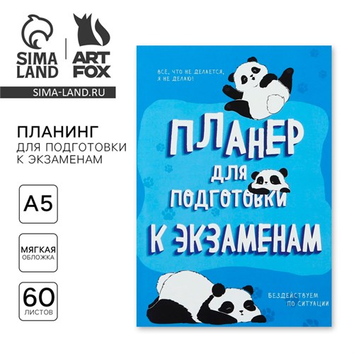 Планинг для подготовки к экзаменам, А5 60 л. Мягкая обложка «Панда» 10225181 - фото 16928057