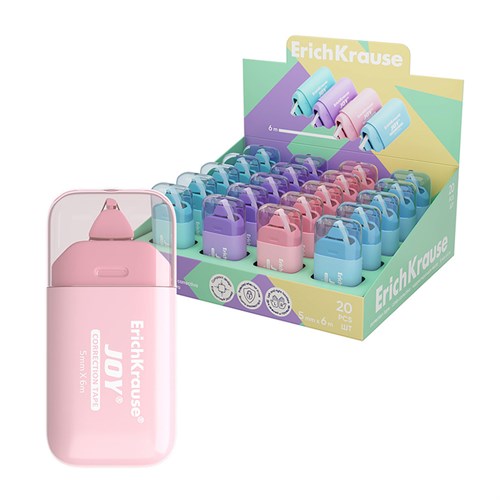 Корректирующая лента, ErichKrause, "JOY Pastel" 5 мм х 6 м микс 10524938 - фото 16930103