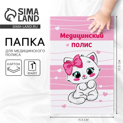 Папка для медицинского полиса «Наша малышка», 17,5 х 11,3 см. 10205461 - фото 16930769