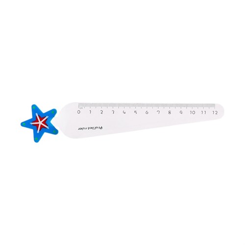 Линейка пластиковая 12 см "Звезда", синяя 10702156 - фото 16936763