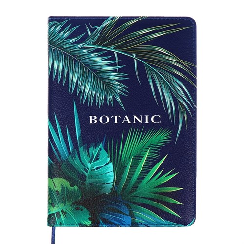Ежедневник недатированный A5 136 листов кожзам deVENTE. Botanic, твердая обложка с поролоном, перфорация, ляссе, блок 70, синий 10815528 - фото 16941351