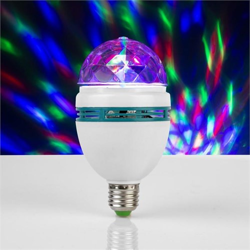 Световой прибор «Хрустальный шар» 8 см, Е27, свечение RGB 667991 - фото 16951960