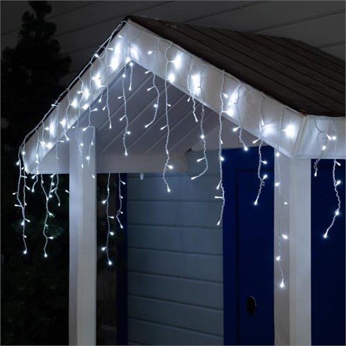 Гирлянда «Бахрома» 3 × 0.6 м, IP44, УМС, белая нить, 160 LED, свечение белое, 220 В 1080174 - фото 16953321
