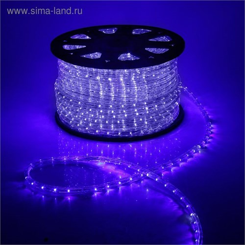 Световой шнур Luazon Lighting 13 мм, IP65, 100 м, 36 LED/м, 220 В, 2W, мерцание, свечение синее/белое 2311303 - фото 16954440