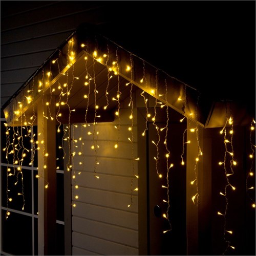 Гирлянда «Бахрома» 3 × 0.9 м, IP44, УМС, прозрачная нить, 232 LED, свечение тёплое белое, 220 В 2361650 - фото 16954987
