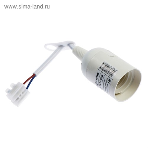 Патрон TDM, E27, подвесной, с клеммной колодкой, белый 3957687 - фото 16958150