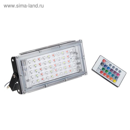 Прожектор светодиодный модульный, RGBW, с пультом, 45Вт, IP65, 220В Черный 5080699 - фото 16965912