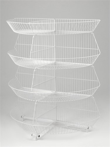 Горка-накопитель из четырёх корзин, полукруглая, 120 х 60 х 140 см, цвет белый 3412608 - фото 17040298