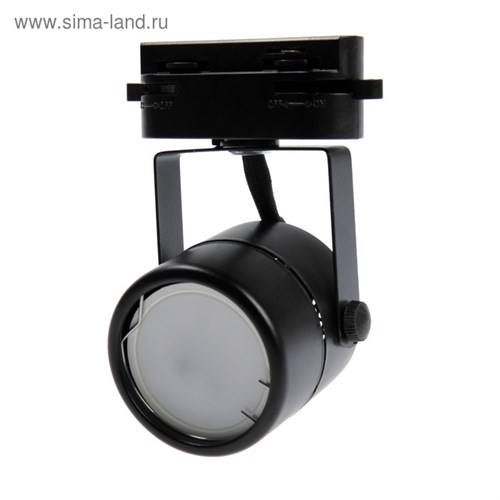 Трековый светильник Luazon Lighting под лампу Gu10, круглый, корпус черный 4044794 - фото 17041483