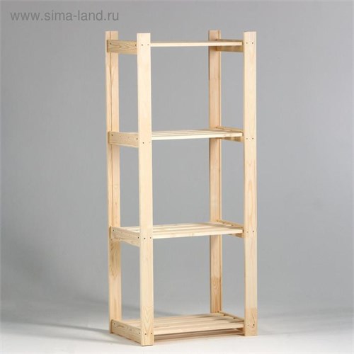 Стеллаж деревянный усиленный  150х64х37,5см, 4 полки 5242251 - фото 17042671