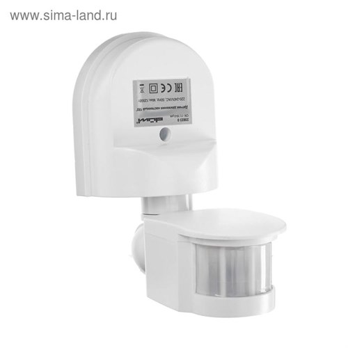 Датчик движения düwi DD-01, 180°, 1200 Вт, 5-12 м, IP44, настенный, белый 5429102 - фото 17042952