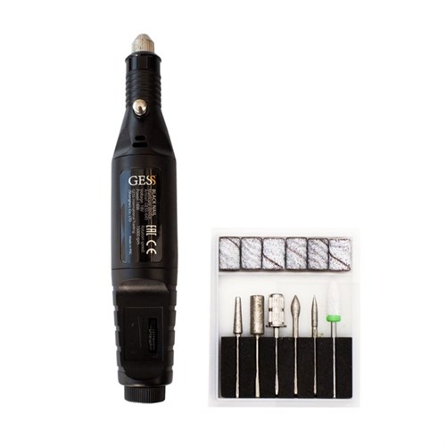 Аппарат для маникюра GESS-645 Black Nail, 18 Вт, 6 насадок, 15000 об/мин, 220 В, чёрный 7724934 - фото 17044446