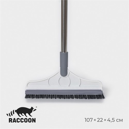 Щётка для пола и мытья труднодоступных мест, стыков, с водосгоном Raccoon, ворс углом, 3 см, 107×22×4,5 см 9873222 - фото 17048973