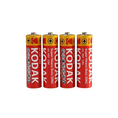 Батарейка солевая Kodak Super Heavy Duty, AA, R6-4S, 1.5В, спайка, 4 шт. 489041 - фото 17087963