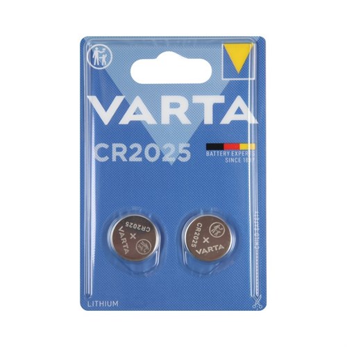 Батарейка литиевая Varta ELECTRONICS CR 2025 набор 2 шт 530982 - фото 17087970