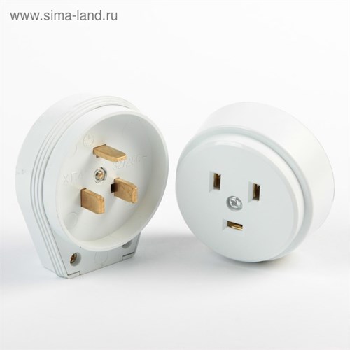 Разъем для плиты Smartbuy РШ-ВШ, 2P+PE, ОУ, 32 А, 250 В, пластик, белый 2174347 - фото 17097730