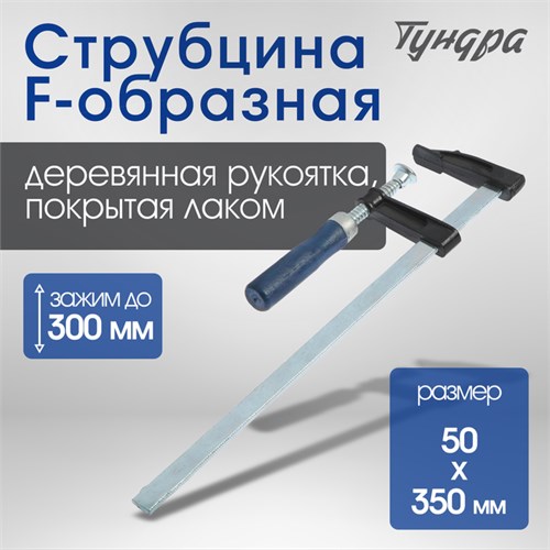 Струбцина F-образная ТУНДРА, 300 х 50 х 350 мм 1722221 - фото 17097757