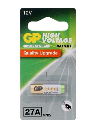 Батарейка алкалиновая GP Mercury Free, А27 (27A, MN27)-1BL, 12В, блистер, 1 шт. 2392787 - фото 17099264
