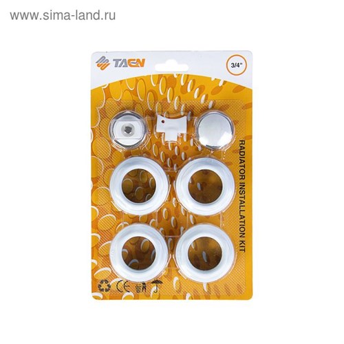 Комплект для подключения радиатора TAEN, 1"x3/4", без кронштейнов, в блистере 2615782 - фото 17100312