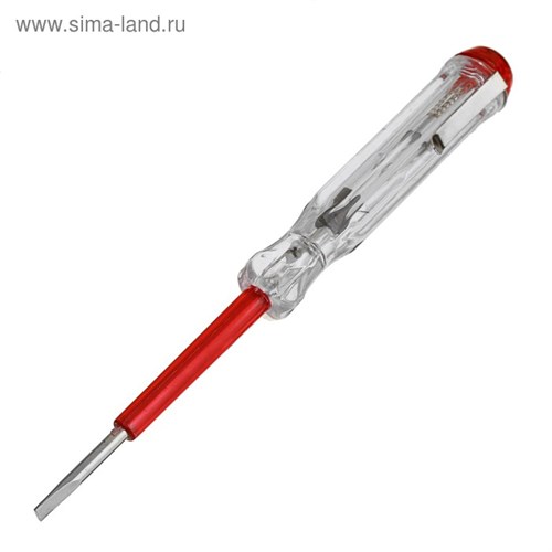 Отвертка индикаторная ЛОМ, пластиковая рукоятка, 135 мм 2276015 - фото 17103896