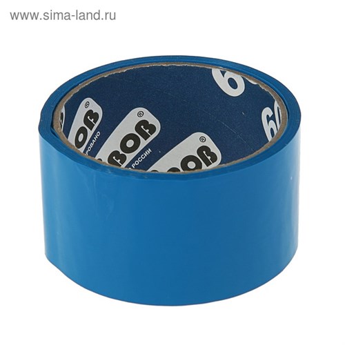 Клейкая лента упаковочная 48 мм х 24 м, 45 мкм UNIBOB (синяя) 3408654 - фото 17105994