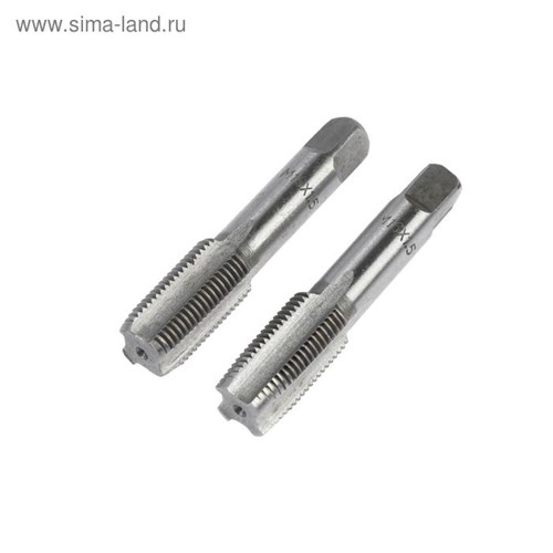 Метчики метрические ручные ТУНДРА, М16 х 1.5 мм, комплект из 2 шт. 2705917 - фото 17109472